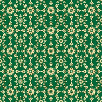 Wildflowers are used to create patterns on fabric. vector