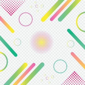 dinámica resumen geométrico modelo con vibrante degradado formas en un transparente antecedentes vector