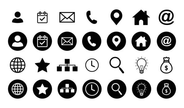 Clicking icon set plant for computer mouse and mobile light pointer set design vector