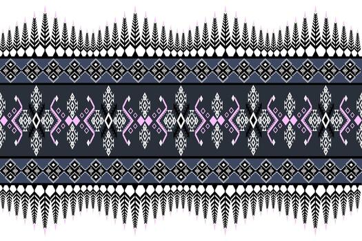 un sin costura repetir modelo ese combina tradicional y contemporáneo diseño motivos, exhibiendo un mezcla de floral y geométrico elementos en un equilibrado composición. vector