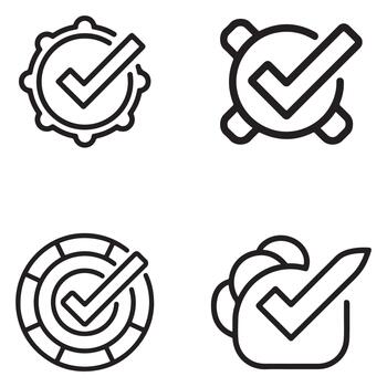 máquina aprendizaje qa íconos vector