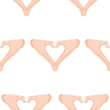 modelo con corazón firmar íconos formado desde doblada humano palmas, para móvil aplicaciones, web diseño, social medios de comunicación interfaces vector