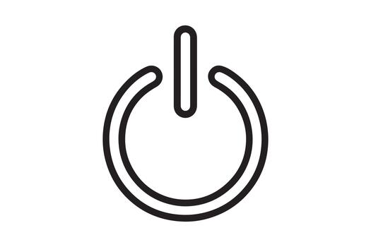 minimalista poder botón icono diseño para tecnología y dispositivos vector