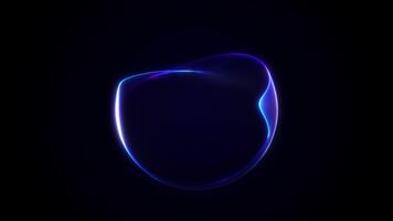 minimal lysande klot med slät blå, vit och lila lutning rörelse. sömlös slinga 4k animering för modern ui bakgrunder, teknologi visuella och abstrakt trogen rörelse design. video