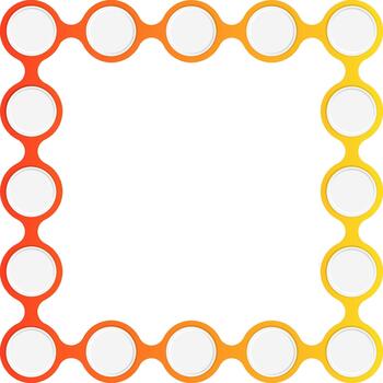 círculos posicionado en un compacto modular cuadrícula arreglo con degradado contornos formando un geométrico antecedentes modelo. vector