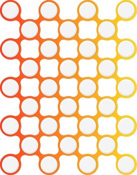 círculos arreglado en un denso modular cuadrícula con degradado contornos creando un consistente geométrico antecedentes modelo. vector