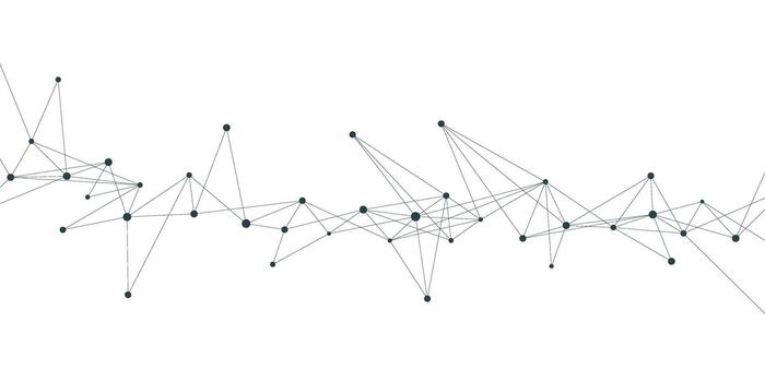 Technology global network connection with connecting dots and lines. Social communication in the global computer networks. Suitable for internet technology and science vector