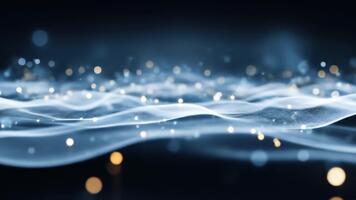 Abstract data waves blue network connection background visualization video