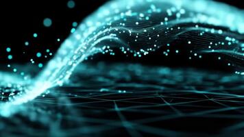 Abstract data flow digital network background design video