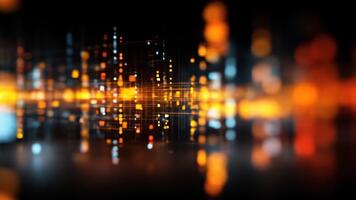 digital rede rede abstrato fundo com bokeh luzes video