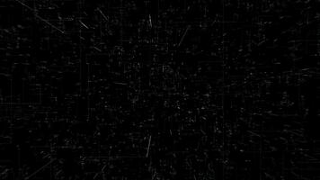 futuristico digitale spazio pieno con raggiante Linee e geometrico dati strutture su un' nero sfondo. Perfetto per Tech introduzioni, sicurezza informatica temi, virtuale reti, codifica immagini, e fantascienza anim video