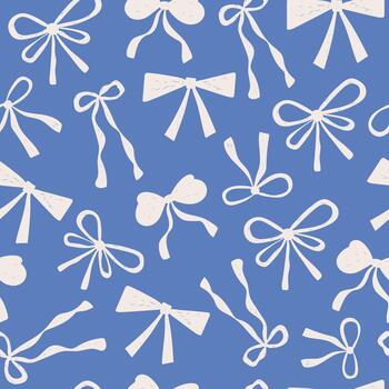 un sin costura modelo con dibujado a mano festivo arcos en un azul antecedentes. un elegante gráfico elemento para impresión en tela, envase papel, o como un digital antecedentes. vector