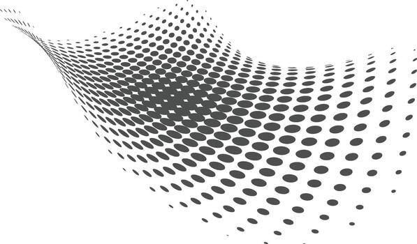 resumen trama de semitonos modelo antecedentes con curva ola efecto en sombras de gris y blanco vector
