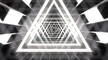 branco abstrato infinito estroboscópico triangular espaço fundo vj ciclo dentro 4k video