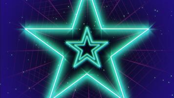 energisk synthwave stil visa upp lysande violett gitter och pulserande lysande objekt video