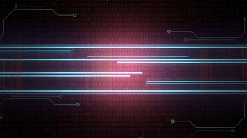 raggiante informatica Rete con scintillante segnale percorsi e evidenziato nodi video