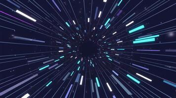 visualiseren gegevens transmissie met dynamisch licht strepen in een futuristische instelling video