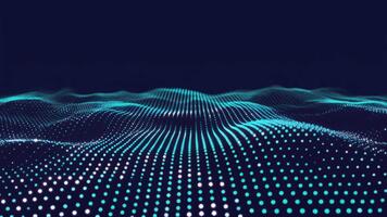 visualisera digital data strömma med dynamisk ljus vågor och punkt mönster video