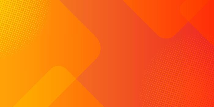 Abstract geometric orange background with smooth gradient and halftone effect vector