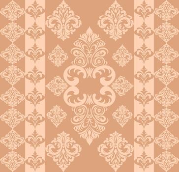 sofisticado retro damasco modelo con florido geometría vector