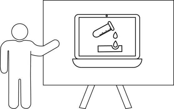 palo figura regalos un Ciencias imagen en un pantalla vector