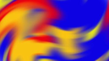 abstrakt vibrerande virvla runt av röd, blå, och gul färger skapande en dynamisk bakgrund effekt video