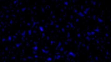 lysande mörk bakgrund med djup blå partiklar. mjuk skimrande fält av abstrakt rörelse mönster. sömlös slinga 4k video