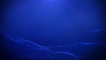 Abstract background with blue waves and smooth digital lines, soft light beams and elegant motion animation, seamless 4K clip, calm futuristic design. Set of 4 clips, part 1. video