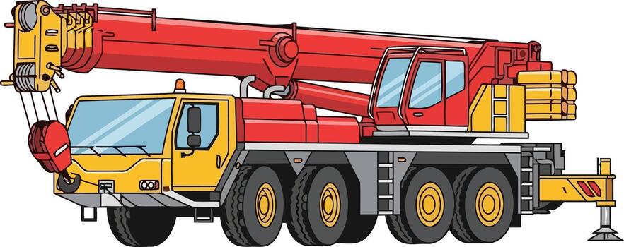 engineering milestones heavy lifting machines building the framework of tomorrows progress, isolated on transparent background vector