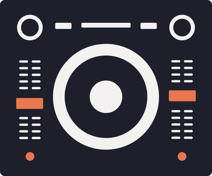 DJ controller front panel vector