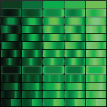 Gradient color Palette. Color are Dark Green, Forest Green, Green, Emerald, Spring Green, Swatches for gradient background and Versatile design use. vector