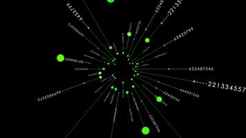 resumen datos visualización con circular modelo y números digital monitor video