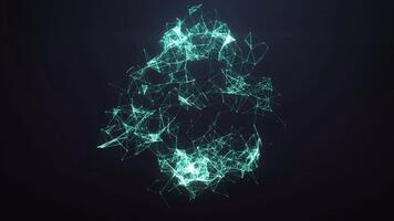 abstrait plexus sphère tournant numérique la communication global réseau boucle video