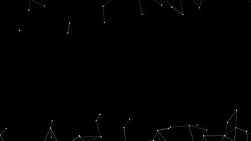 abstrakt plexus strukturera med ansluter prickar och rader på en svart bakgrund video