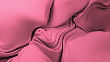 rosa tyg rörelse med mjuk veck skapande slät dynamisk texturer video