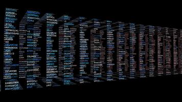 digitale tunnel di computer codice movimento grafica ciclo continuo pronto per uso metraggio video