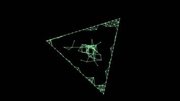 digital triângulo rede dados conexão futurista tecnologia movimento video