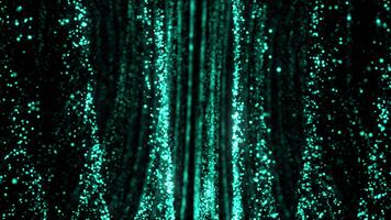 Abstract particle field dynamic animation with glowing turquoise dots video