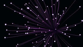 ansluten nätverk bakgrund med rör på sig ljus knutpunkter och data överföra video