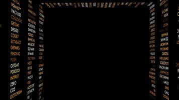 abstrato dados túnel tecnologia digital fundo movimento ciclo video