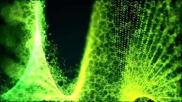 abstrakt digital grön ljus Vinka rörelse bakgrund sömlös slinga animering video