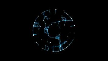 abstrakt nätverk teknologi data förbindelse trogen sfär rörelse video