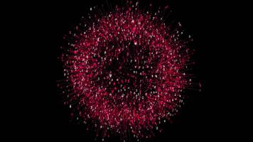 kugelförmig Nummer Wolke platzen mit Digital Bewegung und dynamisch Wachstum video