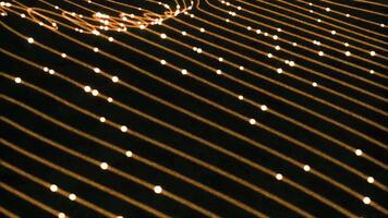 dinamico raggiante Linee particelle astratto tecnologia sfondo digitale dati flusso video