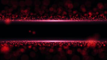 Abstract background with red particle flow and light beams video
