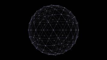 abstrakt sfär trådmodell plexus trogen förbindelse geometrisk strukturera video