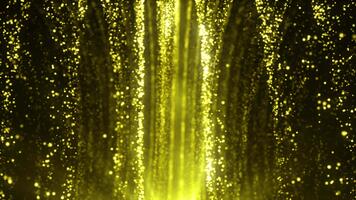 dourado partícula cascata queda baixa lento movimento fundo ciclo animação video