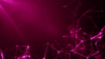 resumen magenta red plexo antecedentes con brillante partículas y ligero video