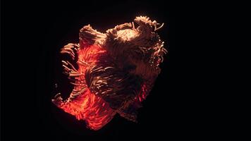 brillante resumen pulsante formar evoluciona despacio en oscuridad video