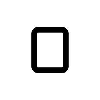 Minimalist Outline Rounded Rectangle Shape Box Sign Interface Element vector